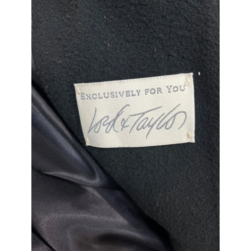 J Percy for Marvin Richards Lord & Taylor Black Faux Fur Long Coat Jacket - Picture 7 of 10